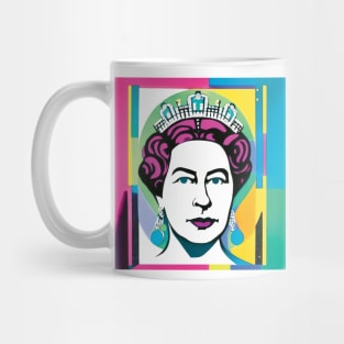 Queen Elizabeth II in Gouache Pop Art - Soft Mug